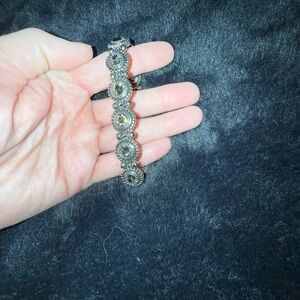 Elegant Silver Touchstone Women's Bracelet